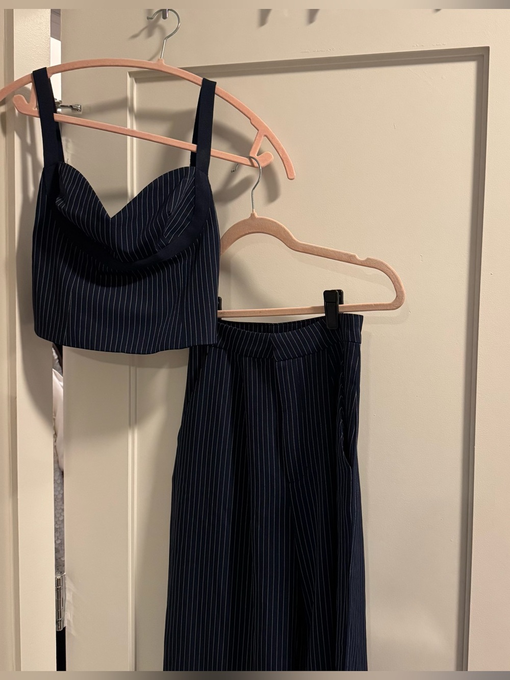Princess Polly Briana Set in Navy Pinstripe - Picture 2 of 9